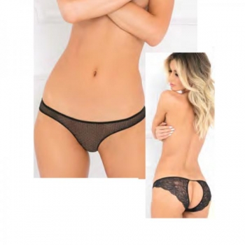 Pure NV Crotchless Panty Black M/L