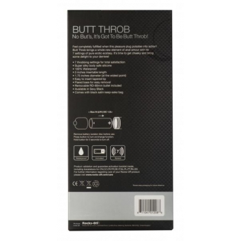 Butt Throb Black Vibrating Plug