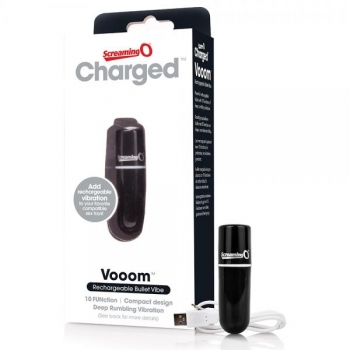 Screaming O Charged Vooom Rechargeable Bullet Vibe Black