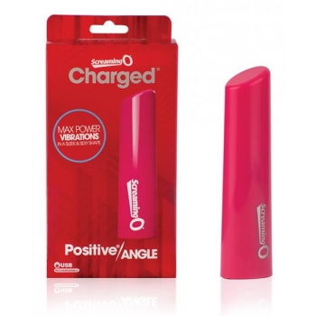 Screaming O Positive Angle Pink Massager: Rechargeable Pleasure