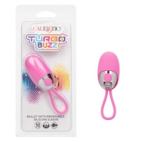 Turbo Buzz Bullet with Removable Sleeve in Pink