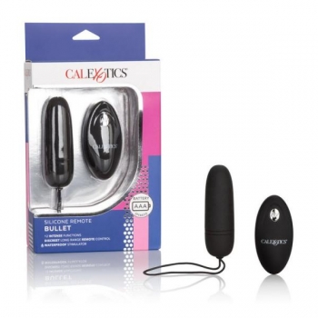 Silicone Remote Control Bullet Vibrator Black