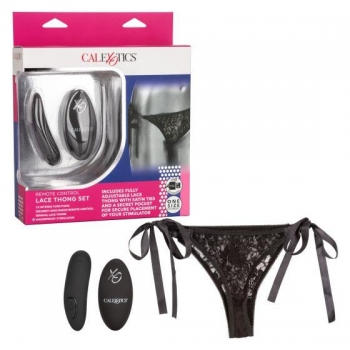 Remote Control Lace Thong Set - Playful Intimacy