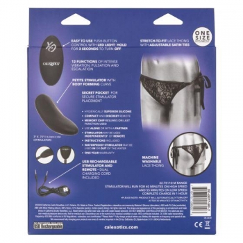 Remote Control Lace Thong Set - Playful Intimacy