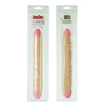 12 Inch Ivory Veined Double Dildo