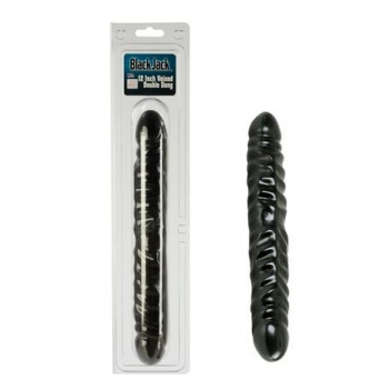 12 inch Veined Black Double Dildo