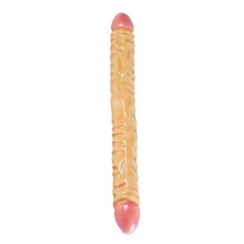 18 Inch Ivory Veined Double Dildo