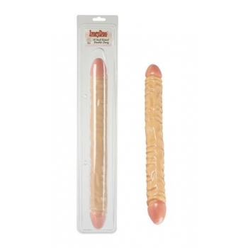 18 Inch Ivory Veined Double Dildo