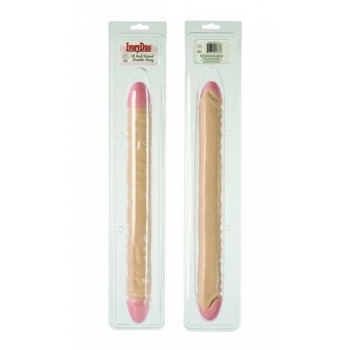 18 Inch Ivory Veined Double Dildo