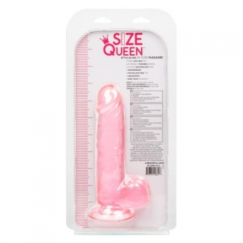 Size Queen 6in Pink - Realistic Dildo