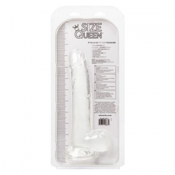 Size Queen 8in Clear Realistic Dildo