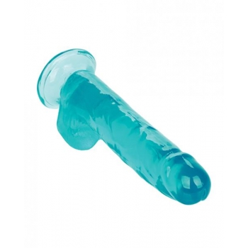 Size Queen 8in Blue Realistic Dildo