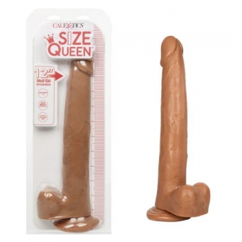 Size Queen 12in Dildo - Brown