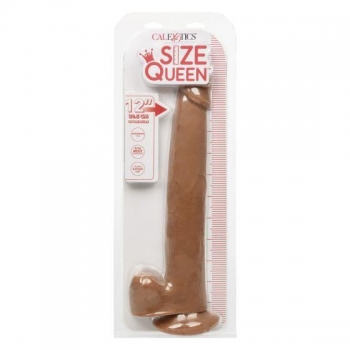 Size Queen 12in Dildo - Brown