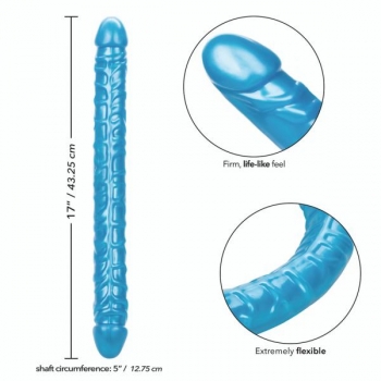 Size Queen 17 inches Blue Extra Long Dildo