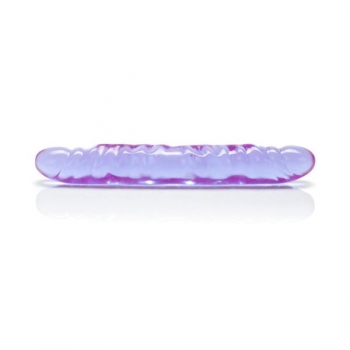 Reflective Gel Veined Double Dong 12 inches Purple