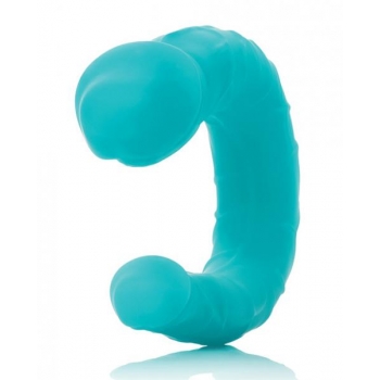 Silicone Double Dong AC/DC Dong Teal Blue