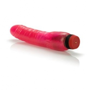 Hot Pinks Curved Penis 8 inches Vibrating Dildo Pink