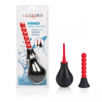 Ribbed Anal Douche Black Red