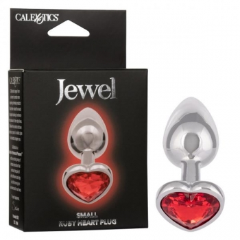 Jewel Small Ruby Heart Anal Plug