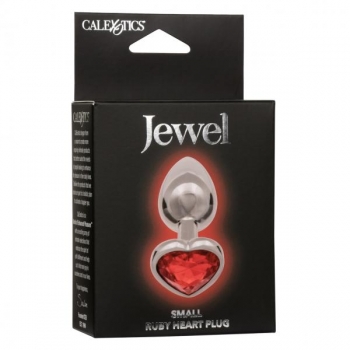 Jewel Small Ruby Heart Anal Plug