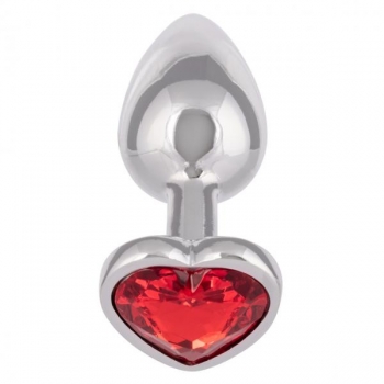 Jewel Small Ruby Heart Anal Plug