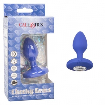 Cheeky Gems Vibrating Probe - Medium in Blue