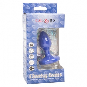 Cheeky Gems Vibrating Probe - Medium in Blue