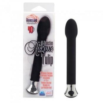 10 Function Risque Tulip Vibrator Black