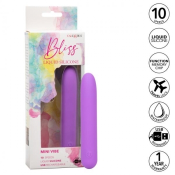 Bliss Liquid Silicone Mini Vibe Purple