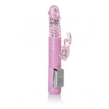 Petite Thrusting Jack Rabbit Vibrator Pink