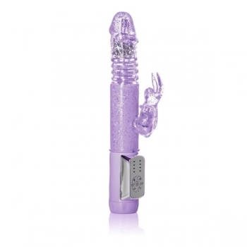 Petite Thrusting Jack Rabbit Vibrator Purple