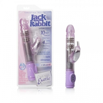 Thrusting Action Jack Rabbit Vibrator Purple