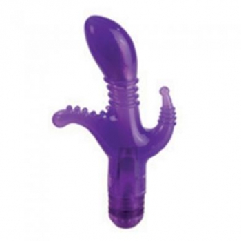 Triple Tease Flexible Vibrator - Purple