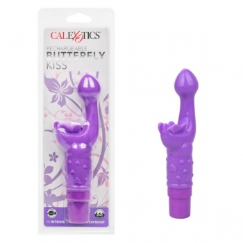 Rechargeable Butterfly Kiss Vibrator - Purple