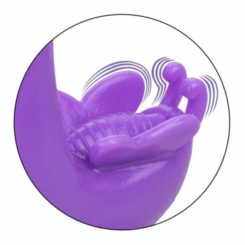 Rechargeable Butterfly Kiss Vibrator - Purple