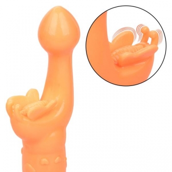 Rechargeable Butterfly Kiss Vibrator - Orange