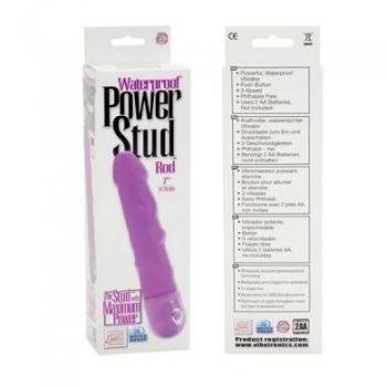 Power Stud Rod with Purple Vibrating Dong