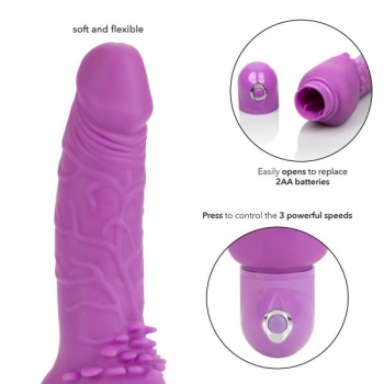 Power Stud Clitterific Waterproof Vibrator in Purple