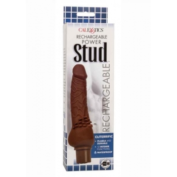 Rechargeable Power Stud Cliterrific - Brown Vibrator