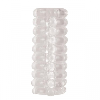 Reversible Ribbed Masturbation Stroker - Clear