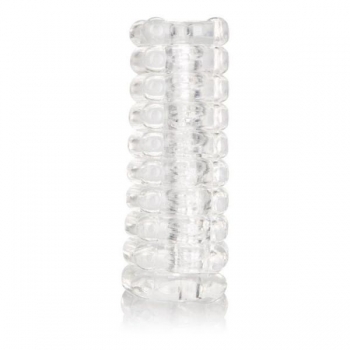 Reversible Ribbed Masturbation Stroker - Clear