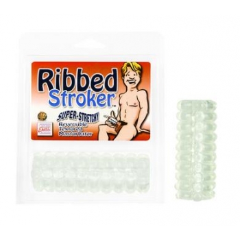 Reversible Ribbed Masturbation Stroker - Clear