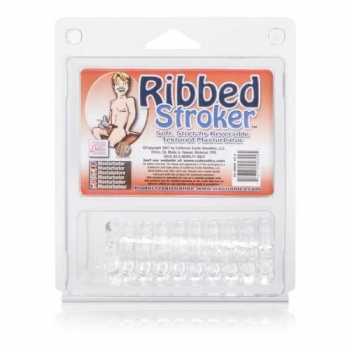 Reversible Ribbed Masturbation Stroker - Clear