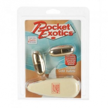 Double Gold Multi-Speed Vibrating Bullets - Pleasure Duo