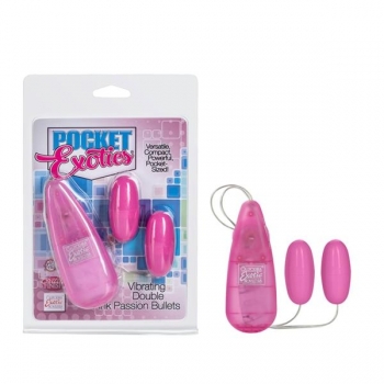 Pocket Exotics Dual Pink Passion Bullet Vibrators