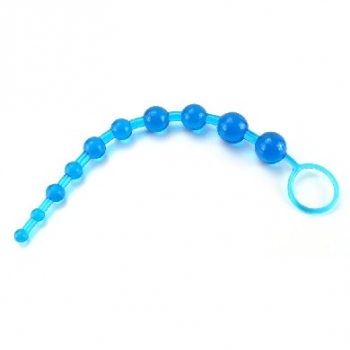 X 10 Beads Graduated Anal Beads 11 Inch - Blue