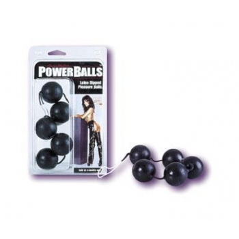 Power Balls Latex Dipped Weighted Pleasure Balls - Black