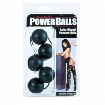 Power Balls Latex Dipped Weighted Pleasure Balls - Black