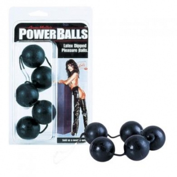 Power Balls Latex Dipped Weighted Pleasure Balls - Black